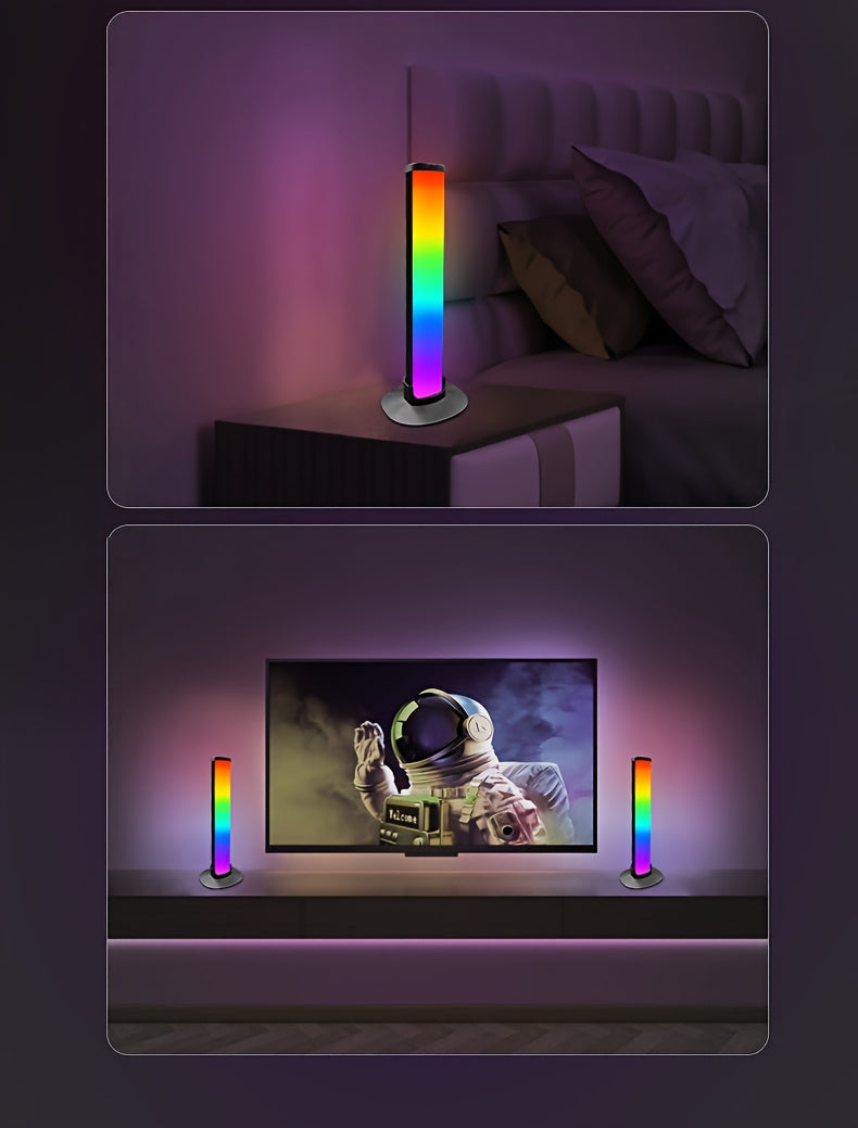 RGB Rhythm Light Bars (2-Pack) – 180° Gaming LED, Remote, USB