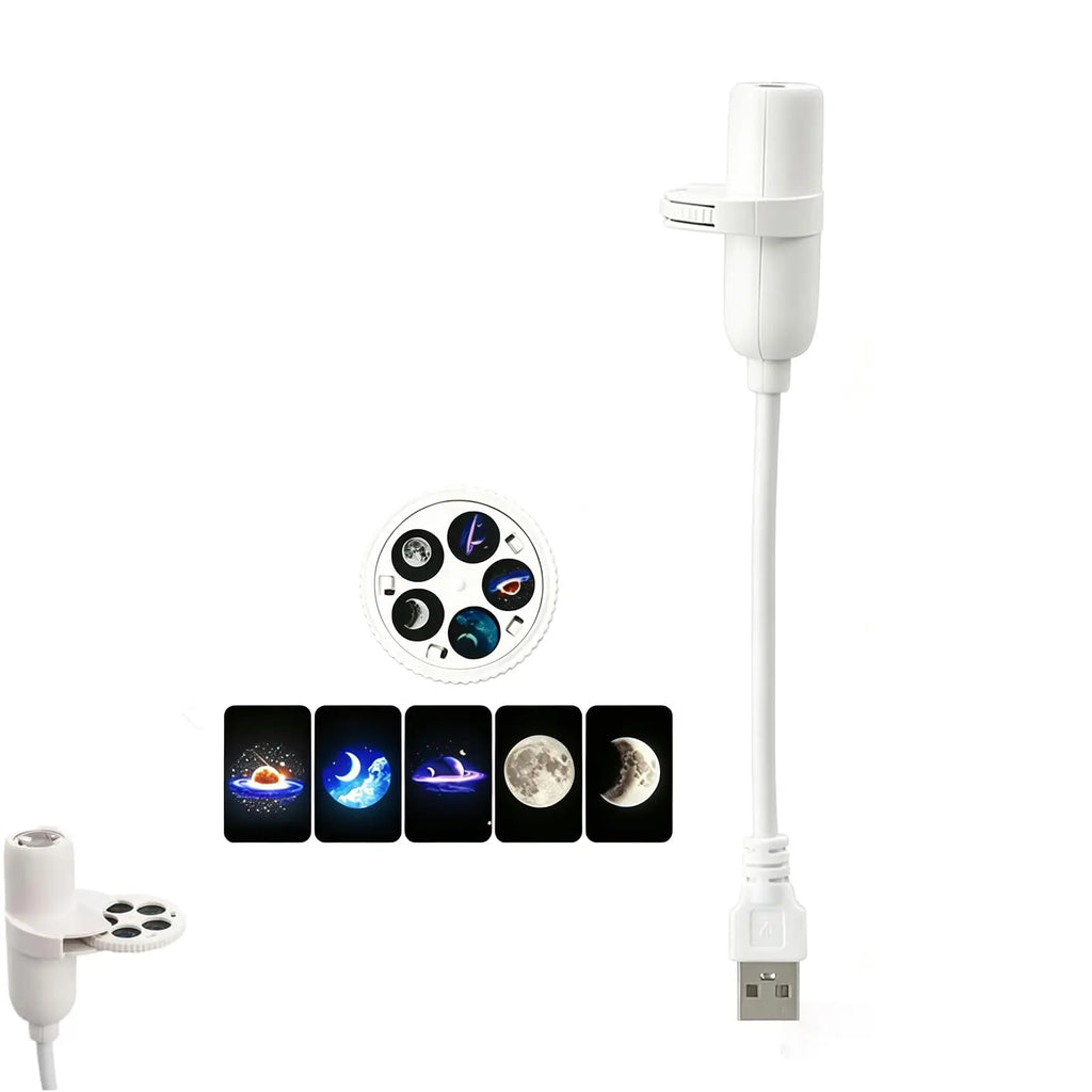 Mini Galaxy Star Projector Light – 360° Adjustable, USB Night Light