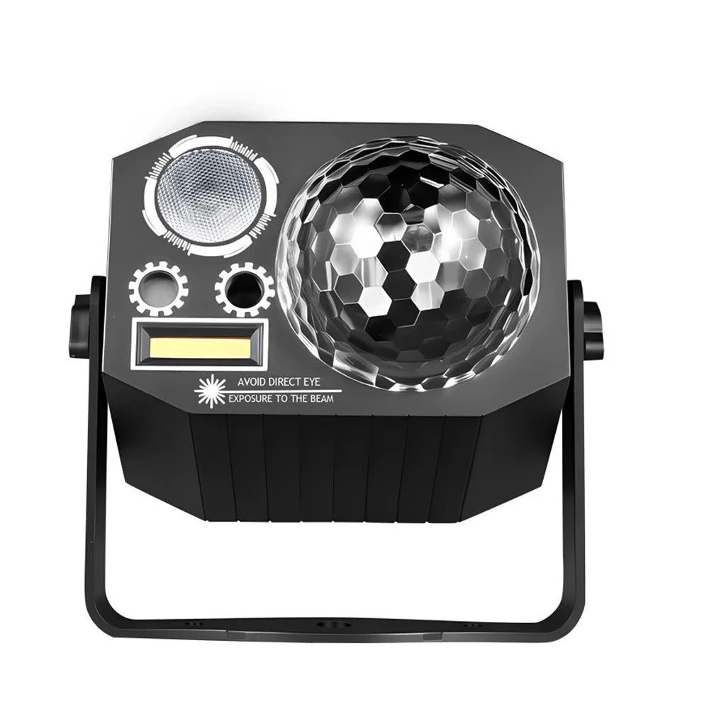 4-in-1 Magic Ball Party Light – RGB Strobe, Remote & Sound Activated