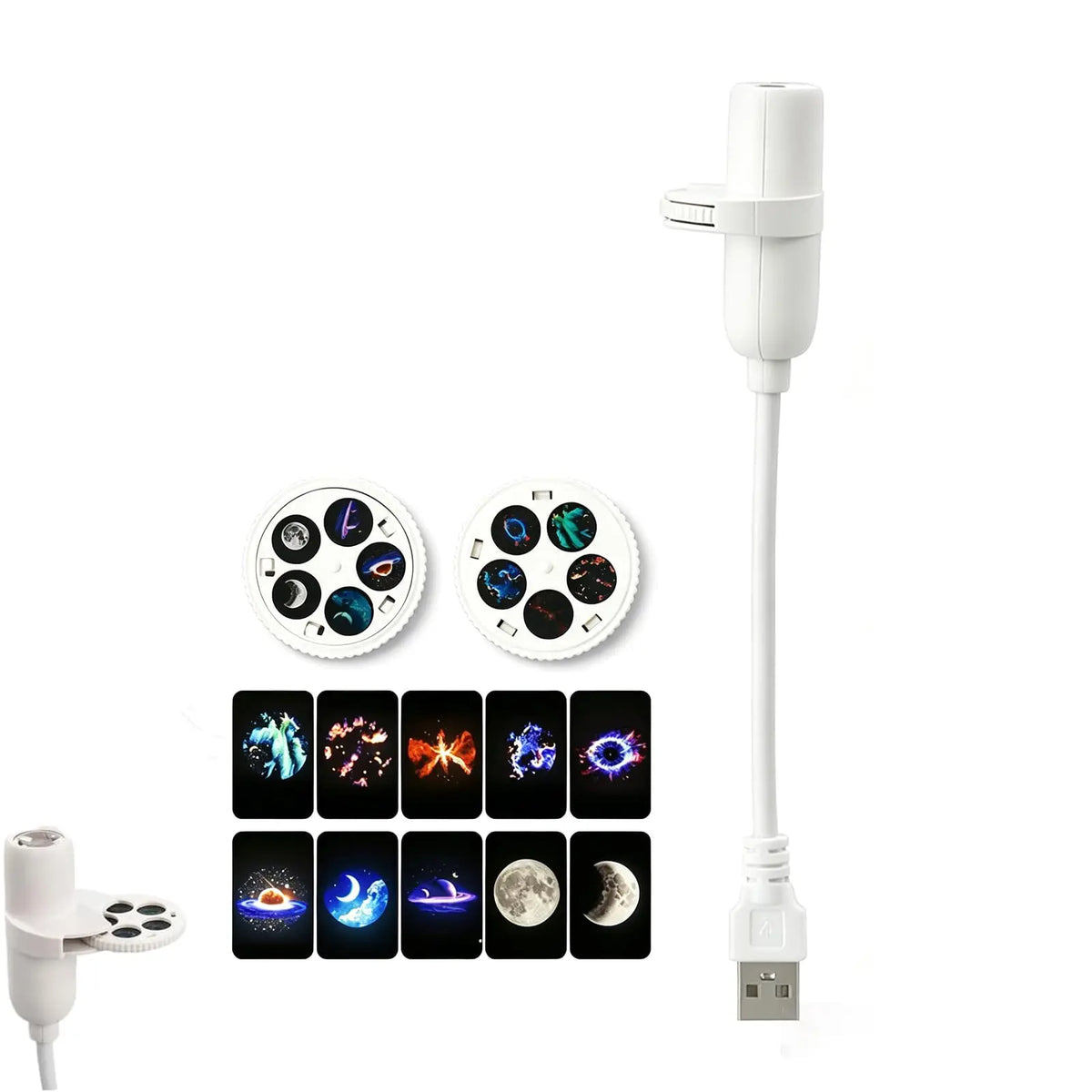 Mini Galaxy Star Projector Light – 360° Adjustable, USB Night Light