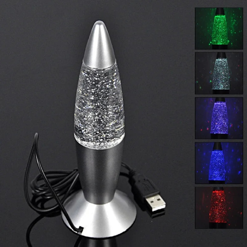 LED Rocket Lamp – USB Color Changing RGB Mood Desk Light