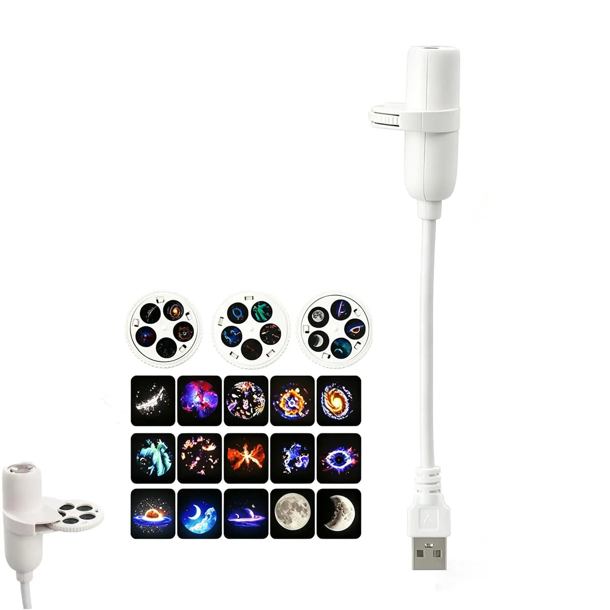 Mini Galaxy Star Projector Light – 360° Adjustable, USB Night Light