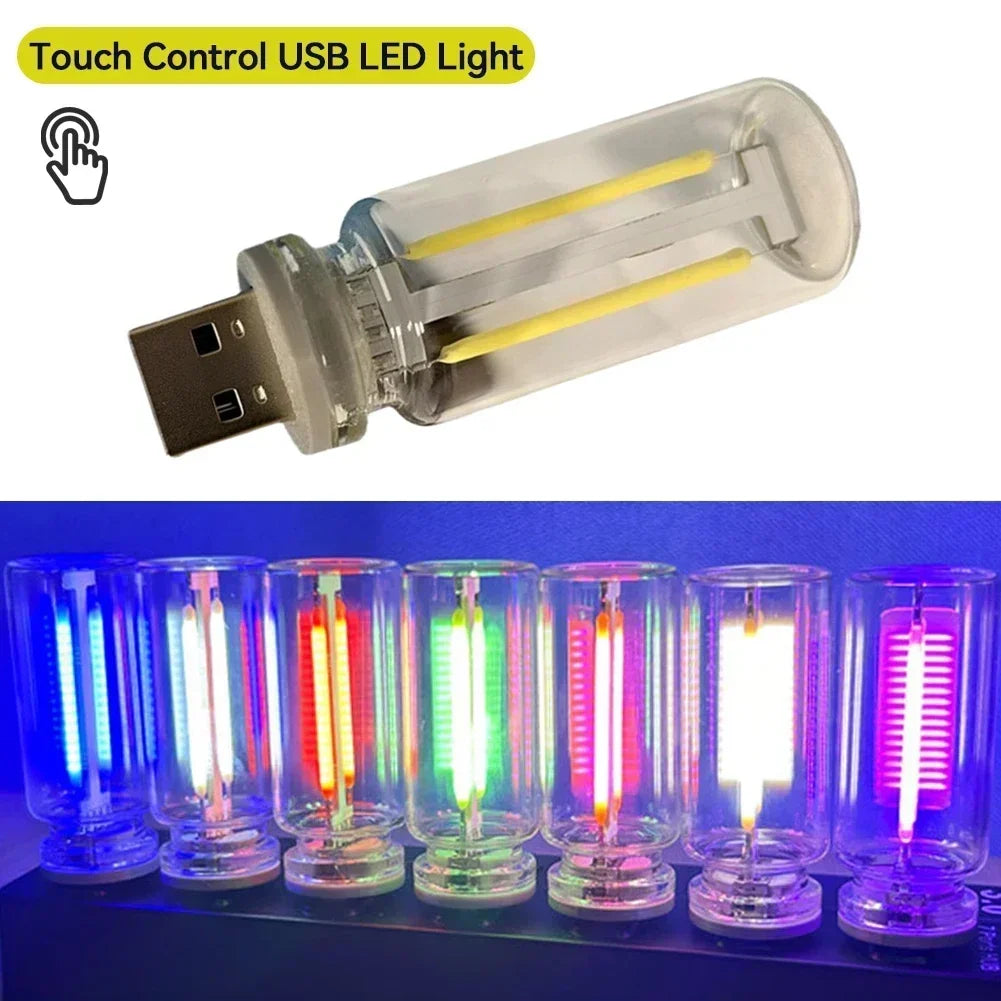 Retro LED Edison Bulb Night Light – USB Touch Dimming