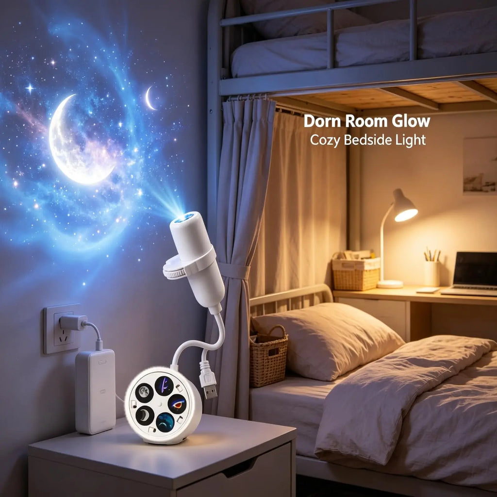 Mini Galaxy Star Projector Light – 360° Adjustable, USB Night Light