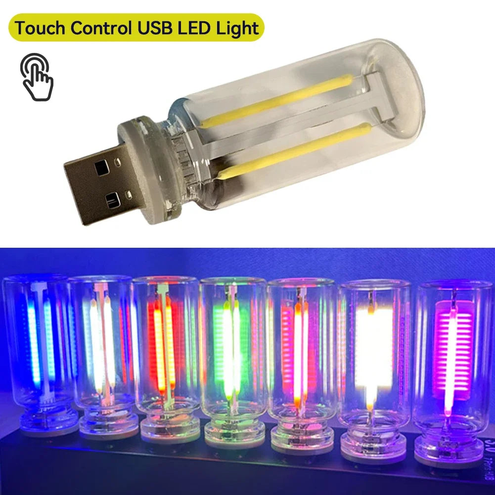 Retro LED Edison Bulb Night Light – USB Touch Dimming
