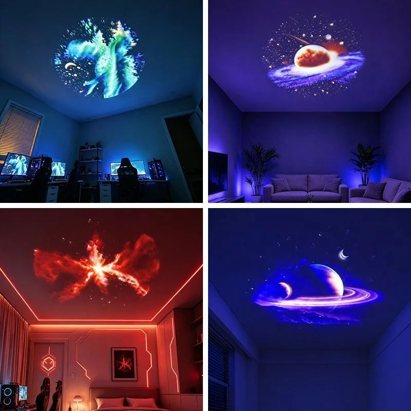 Mini Galaxy Star Projector Light – 360° Adjustable, USB Night Light