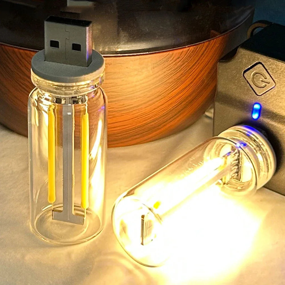 Retro LED Edison Bulb Night Light – USB Touch Dimming