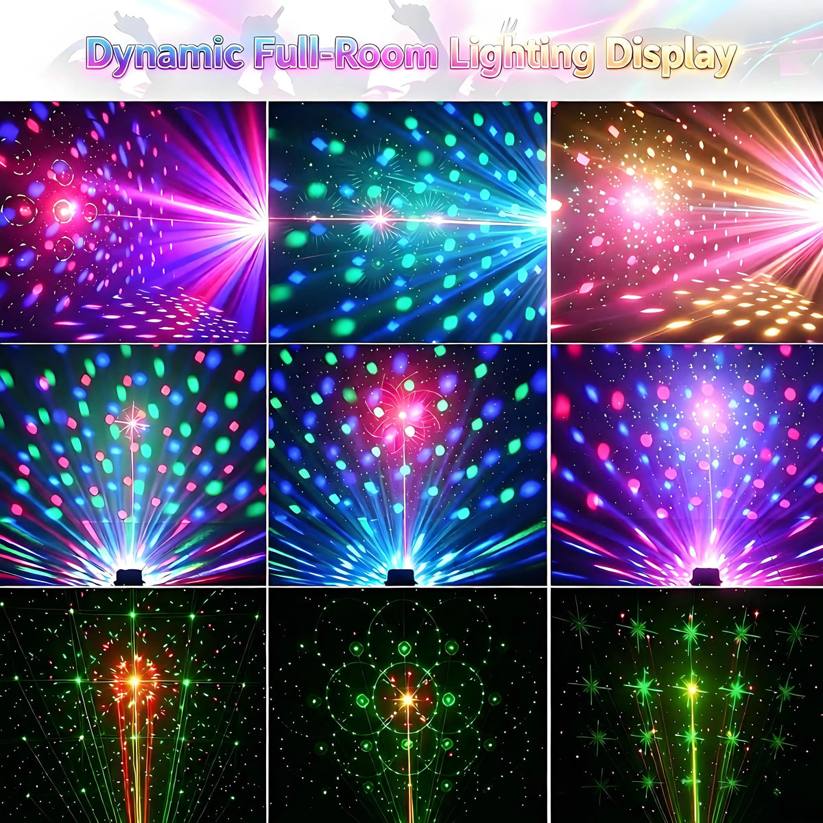 4-in-1 Magic Ball Party Light – RGB Strobe, Remote & Sound Activated