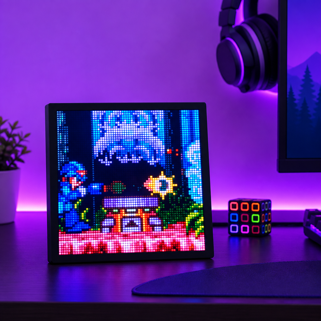 LED Pixel Art Matrix Display – Bluetooth App Control, 32x32 or 64x64