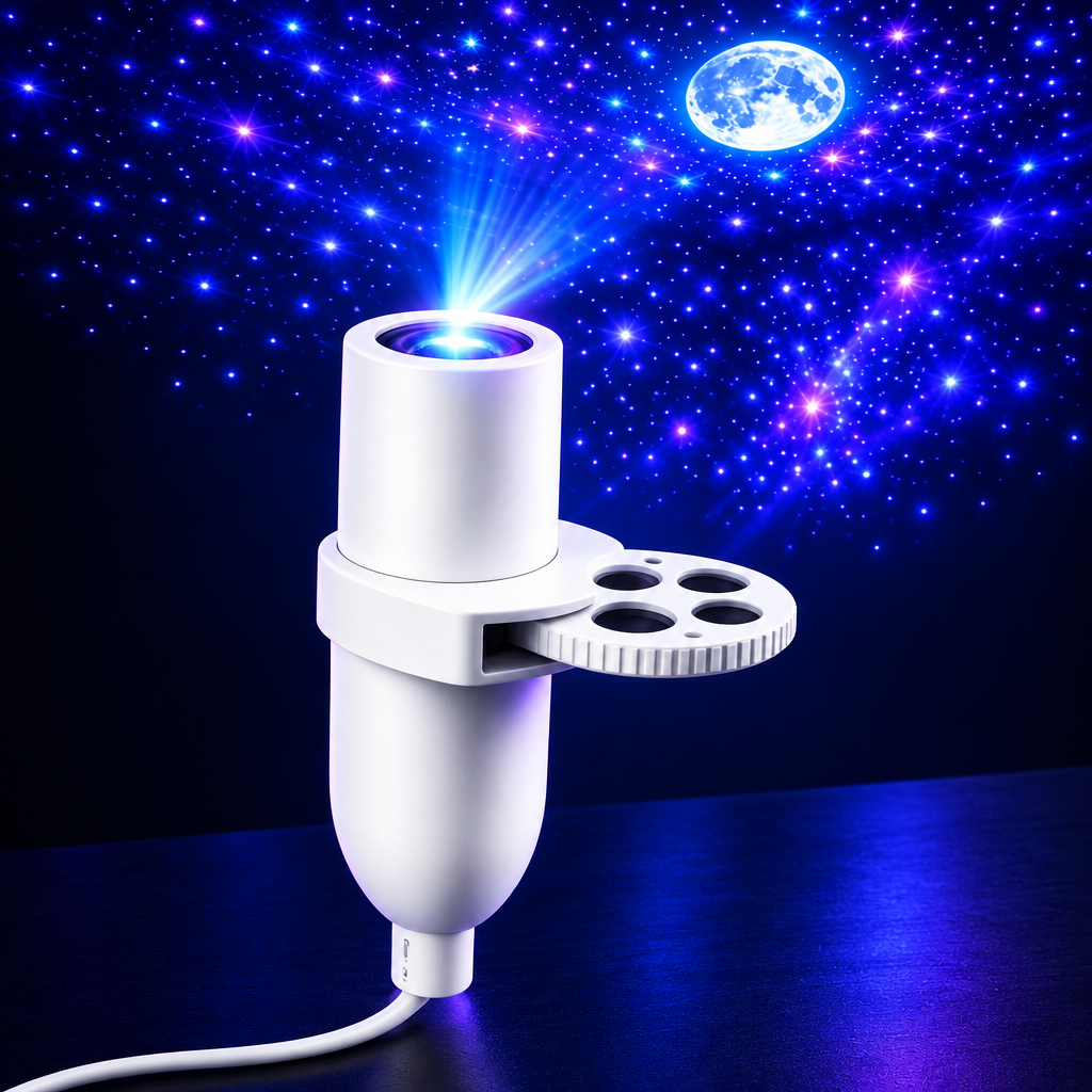 Mini Galaxy Star Projector Light – 360° Adjustable, USB Night Light